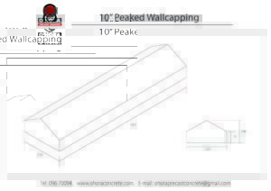 10 inch Peaked Wall Capping