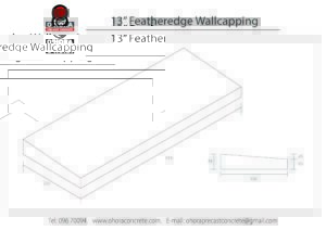 13 inch Featheredge Wall Capping
