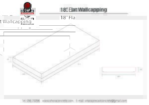 18 inch Flat Wall Capping