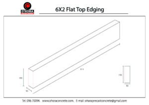 6X2 Flat Top Edging