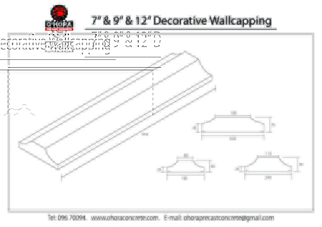 7 & 9 & 12 inch Decorative Wall Capping
