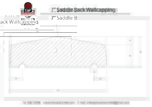 7 inch Saddle Back Wall Capping