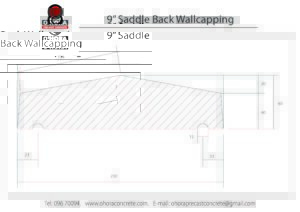 9 inch Saddle Back Wall Capping