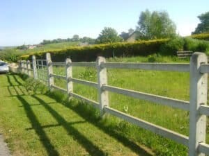 Post and rail fencing