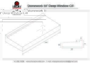 Stonework 18 inch Deep Window Cill